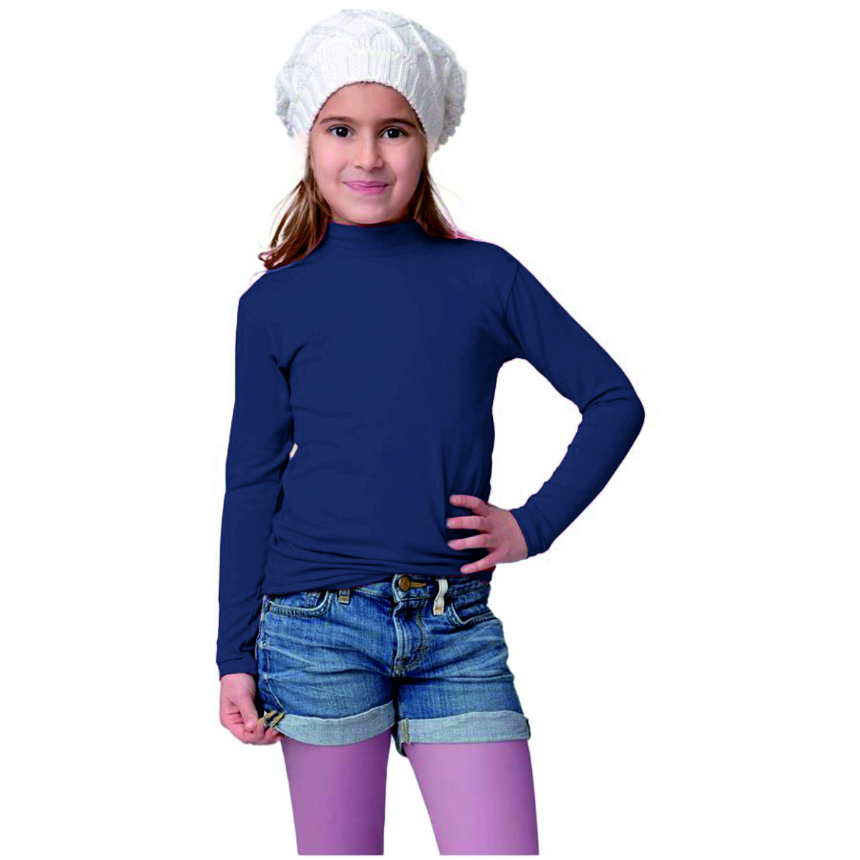 Maglia Lupetto Bambina Jadea 262 Manica Lunga in Cotone